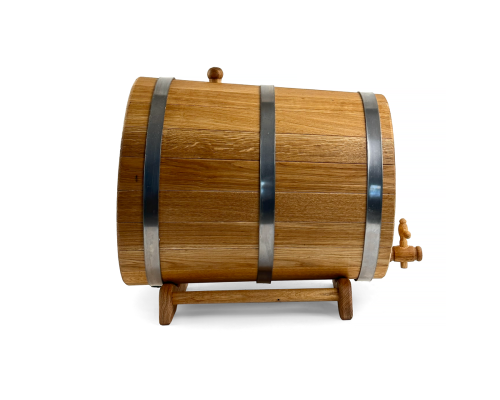 image_1 Dubový sud 30 L na stojanu pro skladování alkoholu