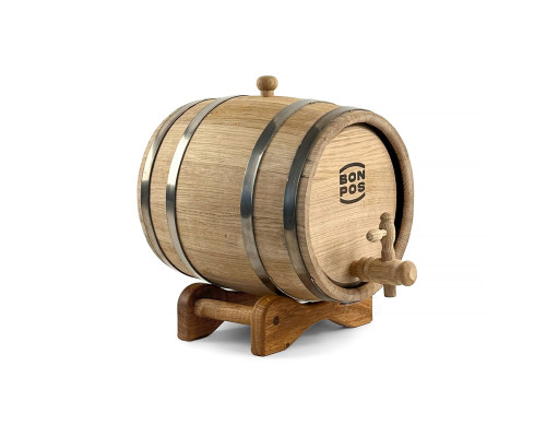 Dřevěný sud z dubu 10 litrů, silně vypálený pro vylepšení chuti domácího alkoholu