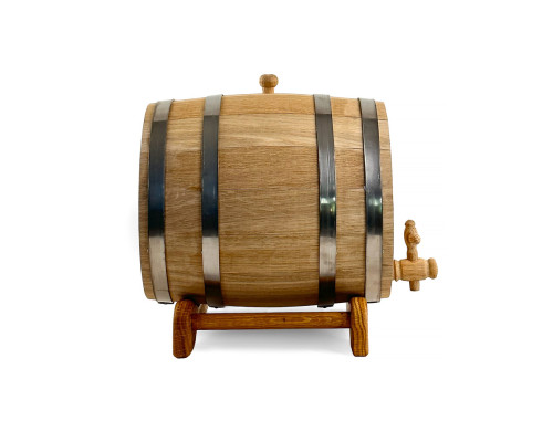 image_1 Dřevěný sud z dubu 10 litrů, silně vypálený pro vylepšení chuti domácího alkoholu