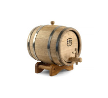 Dřevěný sud z dubu 10 litrů, silně vypálený pro vylepšení chuti domácího alkoholu