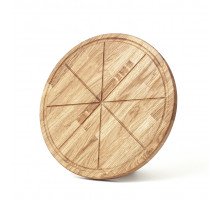 Dřevěný dubový talíř na pizzu o průměru 250 mm – kulatý servírovací tác z masivního dubu pro stylové podávání pizzy.