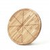 Dřevěný dubový talíř na pizzu o průměru 250 mm – kulatý servírovací tác z masivního dubu pro stylové podávání pizzy.