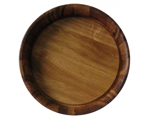 image_1 Podnos z masivního dubového dřeva, průměr 270 mm – přírodní a elegantní servírovací doplněk