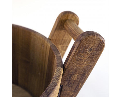 image_2 Dubový dřevěný džber o objemu 23 litrů bez víka – tradiční sud pro saunu nebo dekoraci