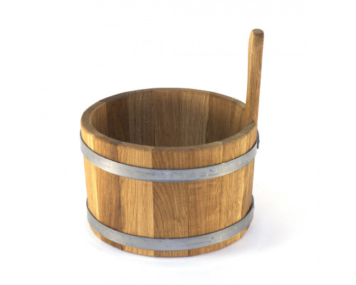 image_1 Tradiční dubový džber 3L – ručně vyrobený pro saunu, vodu nebo domácí dekor