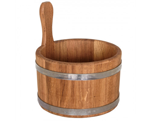 image_1 Dubový džber o objemu 5 litrů pro saunu – tradiční dřevěná nádoba na vodu, ideální pro použití v sauně, přírodní materiál, odolný a ekologický produkt pro saunové rituály