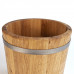 image_1 Kulatý dubový květináč o objemu 10 litrů – přírodní dřevěný obal na rostliny pro interiér i exteriér