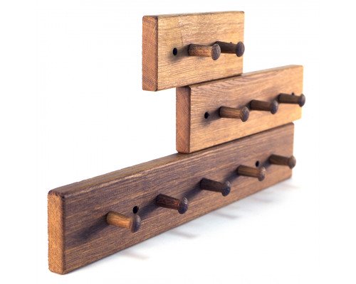 image_1 Dubový věšák s 5 háčky z kvalitního dubového dřeva – praktický a elegantní doplněk pro zavěšení oděvů, klobouků a doplňků do předsíně či kanceláře
