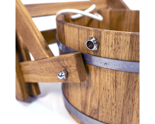 image_3 Dubové saunové vědro o objemu 10 litrů s obručí z nerezové oceli