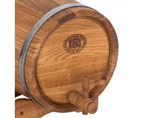 image_2 Dubový sud 10 L ve tvaru džbánu s kohoutkem, podstavcem a zátkou – přírodní dřevo, bez vypalování