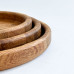 image_2 Sada tří dubových kulatých talířů o průměrech 16 cm, 19 cm a 22 cm, ručně vyráběné z masivního dubového dřeva