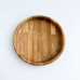 image_4 Sada tří dubových kulatých talířů o průměrech 16 cm, 19 cm a 22 cm, ručně vyráběné z masivního dubového dřeva
