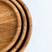 image_1 Sada tří dubových kulatých talířů o průměrech 16 cm, 19 cm a 22 cm, ručně vyráběné z masivního dubového dřeva