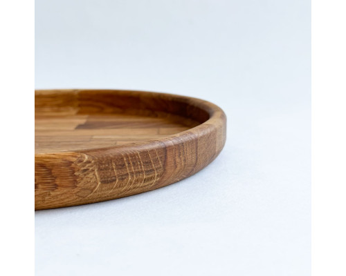 image_2 Dubový talíř o průměru 250 mm – přírodní dřevěný talíř z dubu, odolný a stylový pro servírování jídel