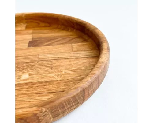 image_3 Dřevěný talíř 19 cm z masivního dřeva přírodní servírovací talíř na jídlo a občerstvení
