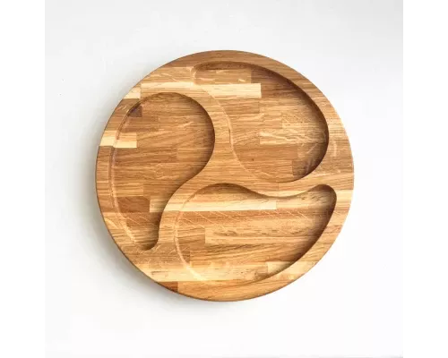 image_3 Dřevěný servírovací talíř 28 cm 3 sekce