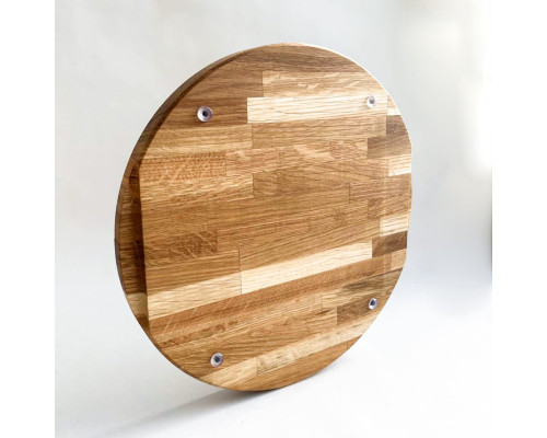 image_4 Dřevěný servírovací talíř z dubu s 4+1 – kulatý tác s rozdělením 4+1 na ořechy, sýry a tapas